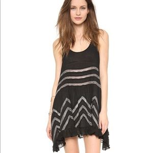 Free people lace trapeze slip dress